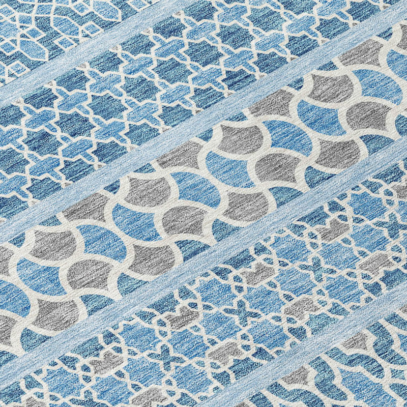 Juli Flatweave Washable Moroccan Indoor / Outdoor Rug, Round 8'