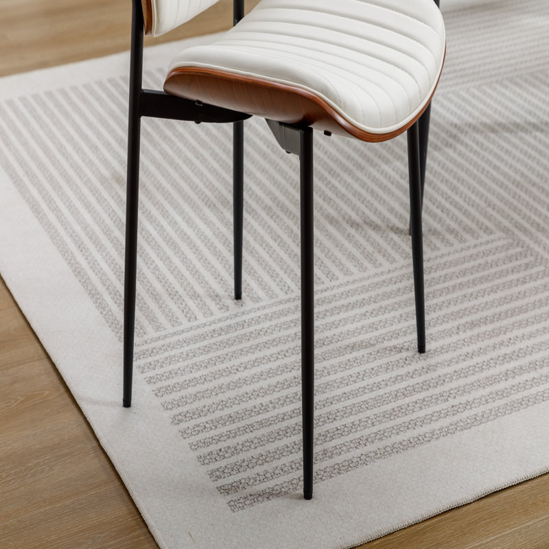 Chaise d'appoint rembourrée Liviya, Blanc