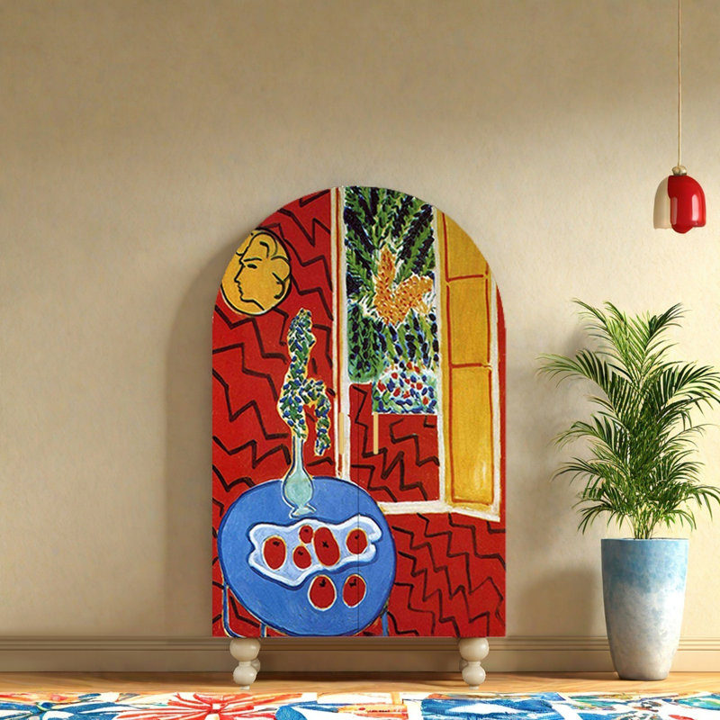 Garde-robe d'art de chambre nordique, Blanc / multicolore