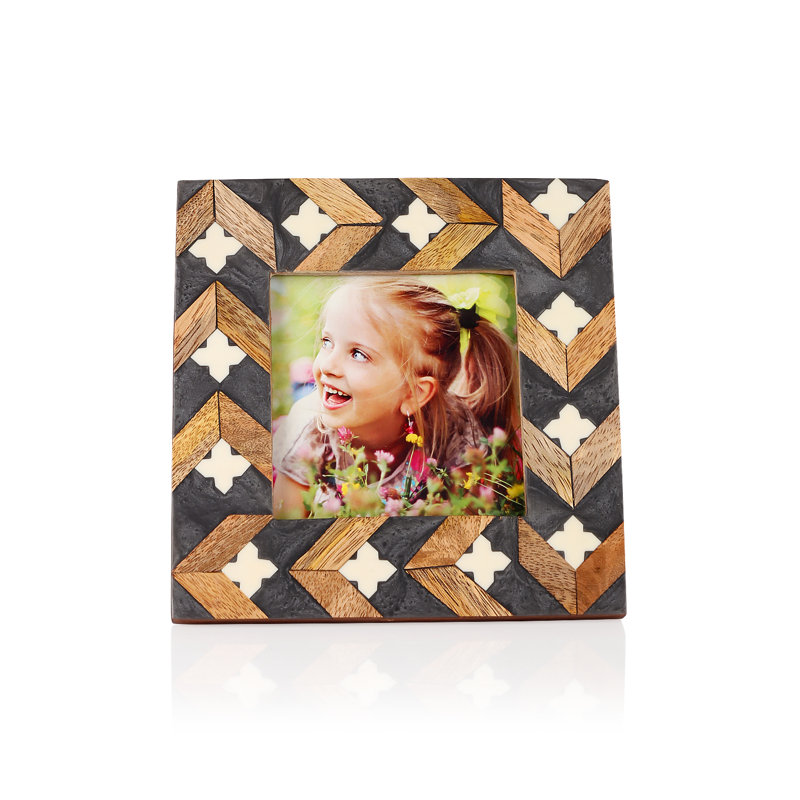 Garces Brown Wood Picture Frame, 6.3" x 6.3"