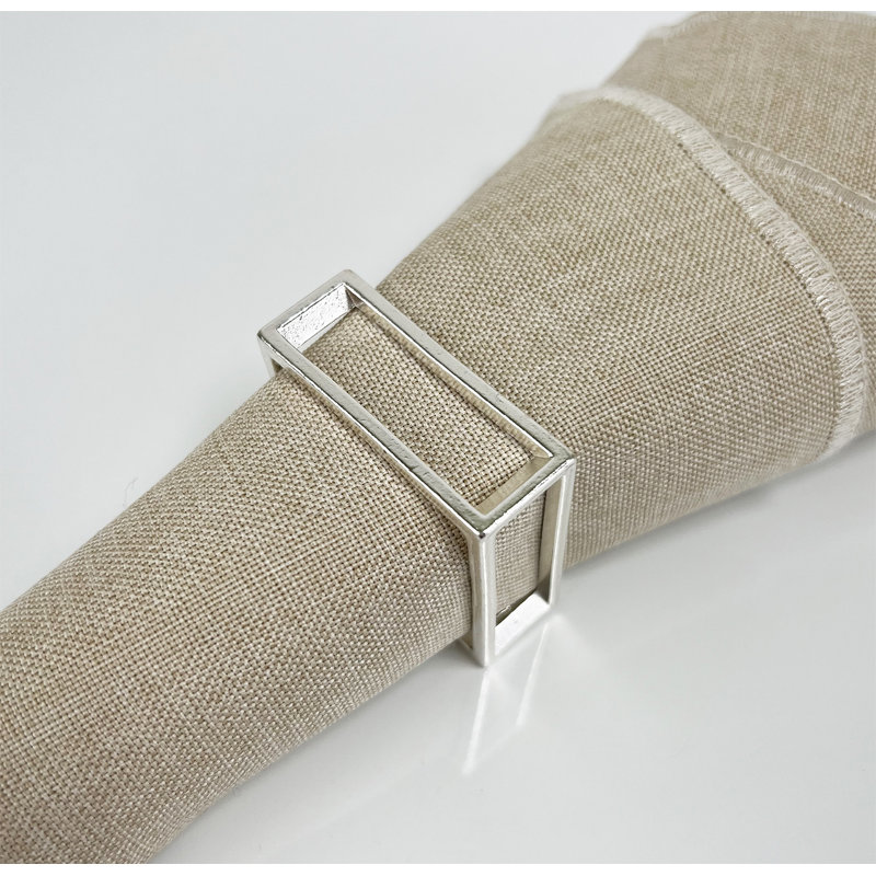 Rond de serviette en métal, Argent