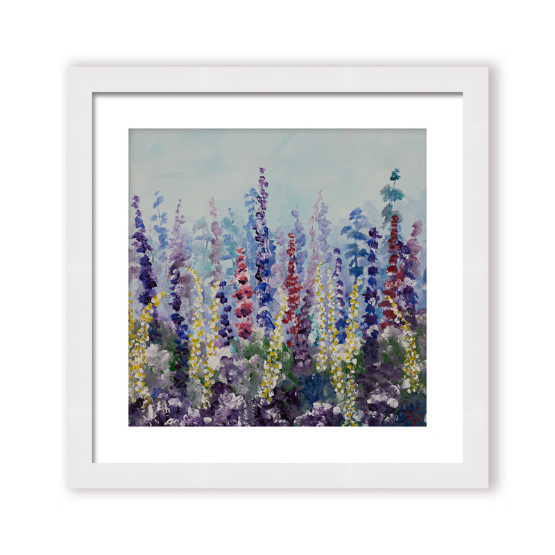 Nature Inspired "Meadow Glow" Canvas Wall Art By , 30" H x 30" W, Framed Matted Print, Gold