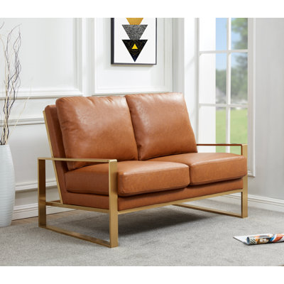Causeuse moderne en simili cuir Gratiano