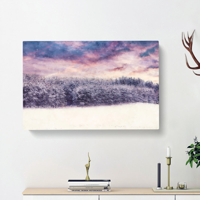 Purple Sky At Winter - Wrapped Canvas, 35cm H x 50cm W x 3cm D
