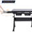 Adjustable Glass Top Metal Base Drafting Table