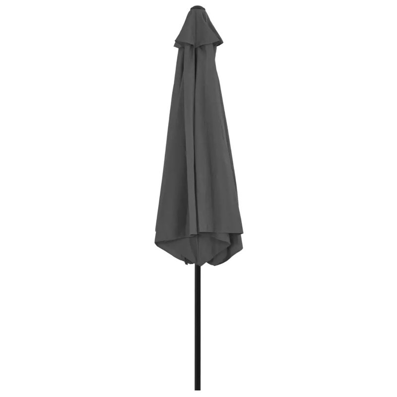 300cm Market Parasol, Anthracite, 250cm H x 300cm W x 300cm D, Black