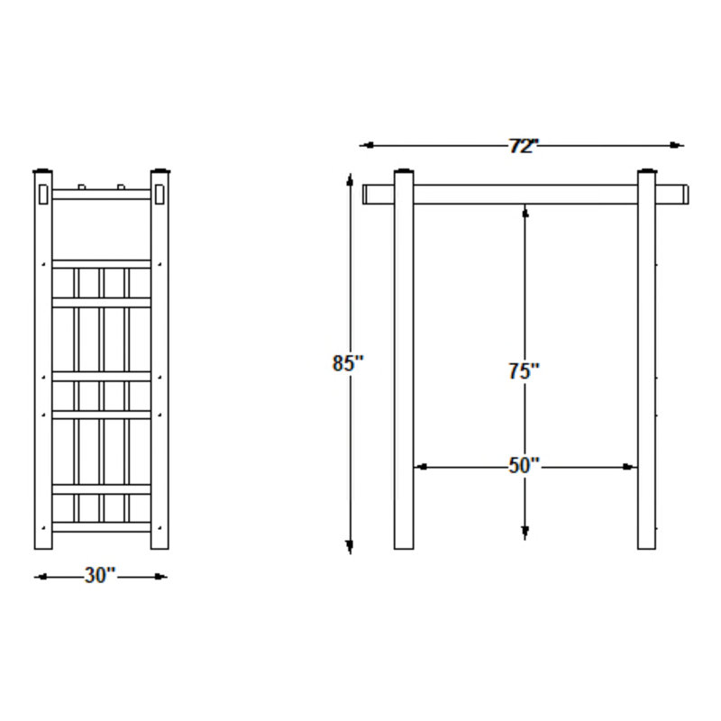 Windsor White Vinyl Garden Arbor with Asian Inspiration