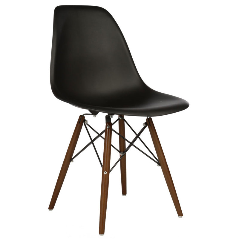 Wrenshall 17.7'' H Side Chair, Black/Walnut