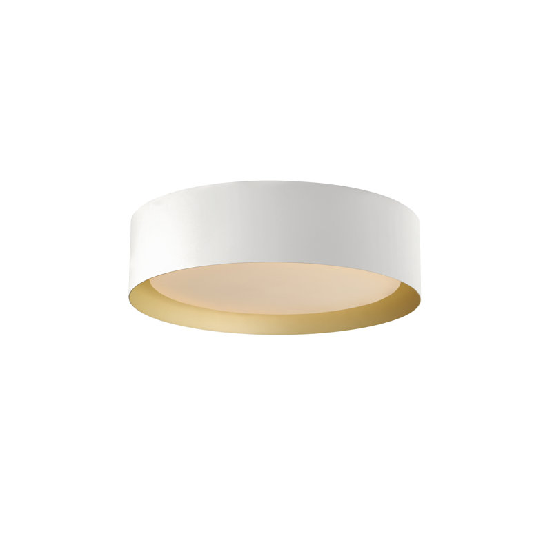 Artyom Pastic LED Flush Mount, White/Gold