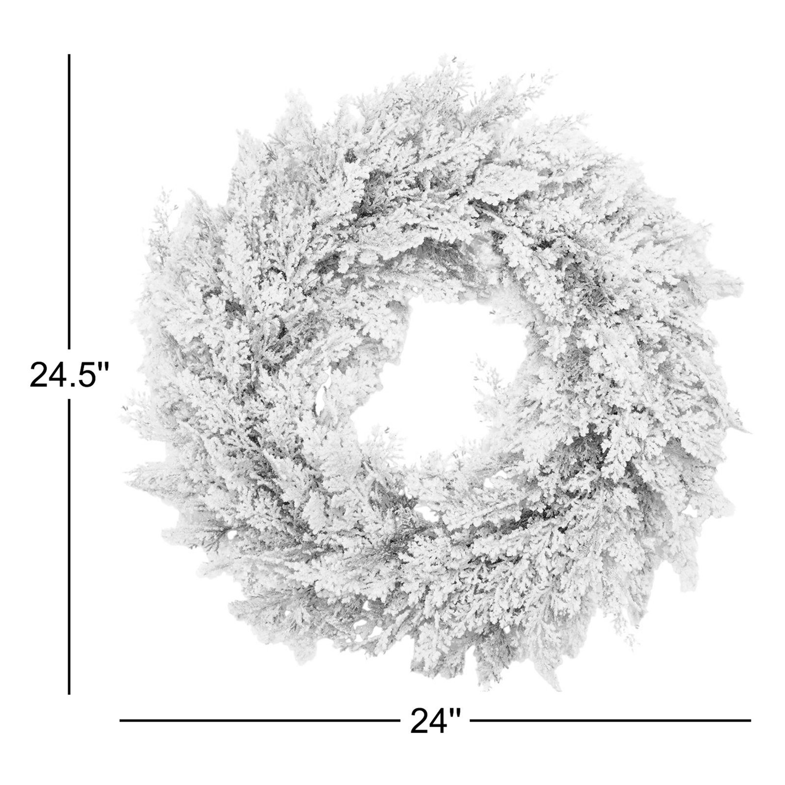 24" Frosted Pine Wreath