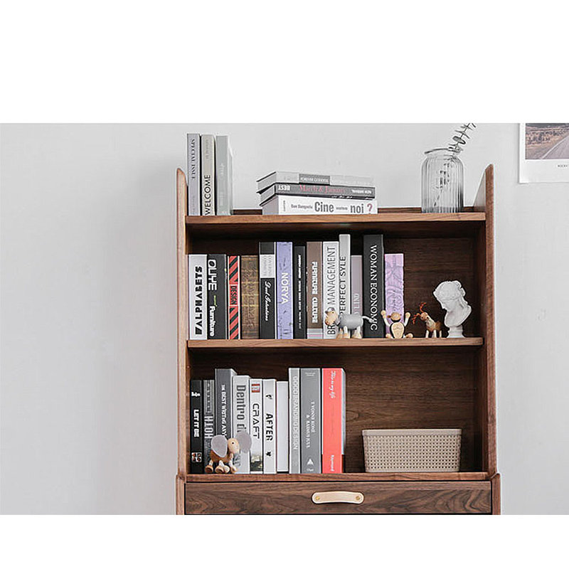 Simple bookcase tea set sideboard display cabinet, Brown