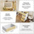 35.4" Vanity Desk with Mirror & LED Lights, Makeup Table with 4 Fabric Drawers for Bedroom Storage-1497521105