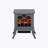 HOMCOM 17" Freestanding Electric Fireplace Stove, Fire Place Heater with Realistic Logs and Flame Effect and Overheat Protection, 750W/1500W, Beige-987790609