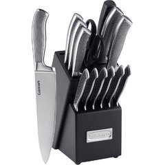 Flenc Kai 14pcs German Steel Knife Block Set with Built-in