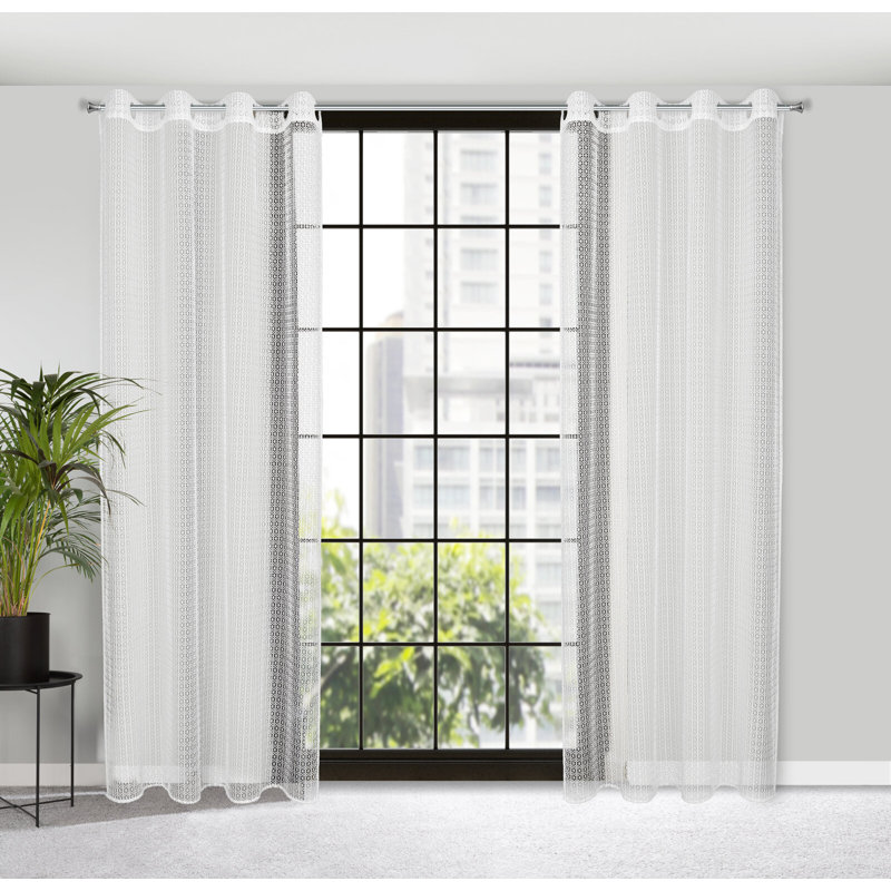 Turcot Semi Sheer Curtains Single Panel