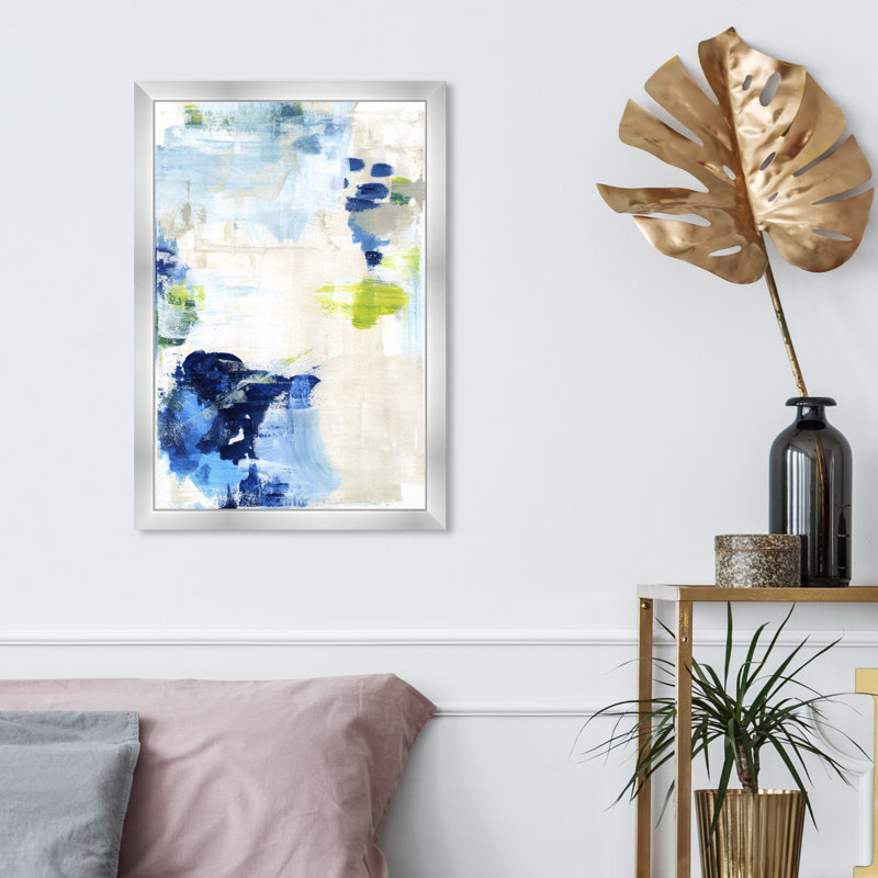 " Abstract Perks ", 25.5" H x 17.5" W x 0.5" D, Silver Frame