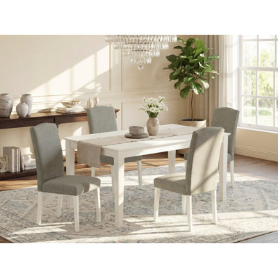 Renae Rubberwood Solid Wood Dining Set