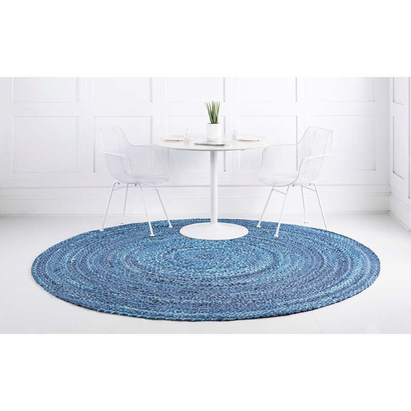 Branton Cotton Southwestern Indoor Rug, Round 8'