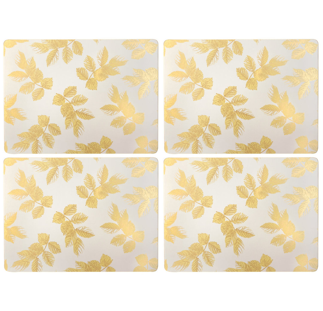 Pimpernel S.M. Etch Leaves Placemats 15.7 X 11.7" (Set of 4) Pimpernel