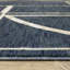 Tapis géométrique rayé bleu / ivoire Rayan-1400315155