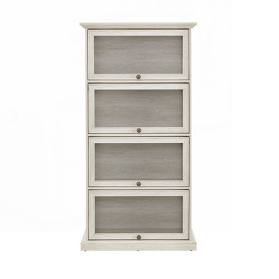 4 Tier Glass Display Cabinet Storage