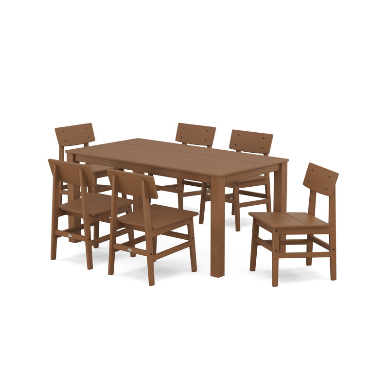 Ensemble de table de salle à manger 7 pièces POLYWOOD x AllModern Chair, Teck