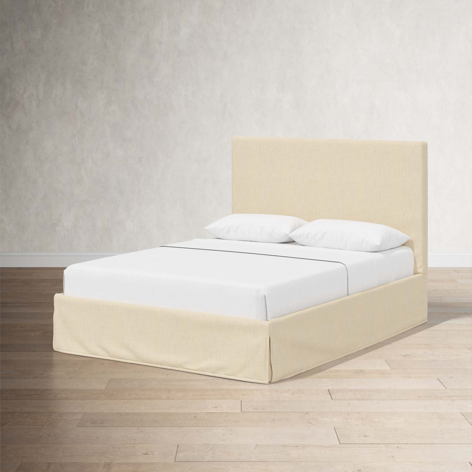 Verona Upholstered Slipcover Bed, Classic Linen Linen, King