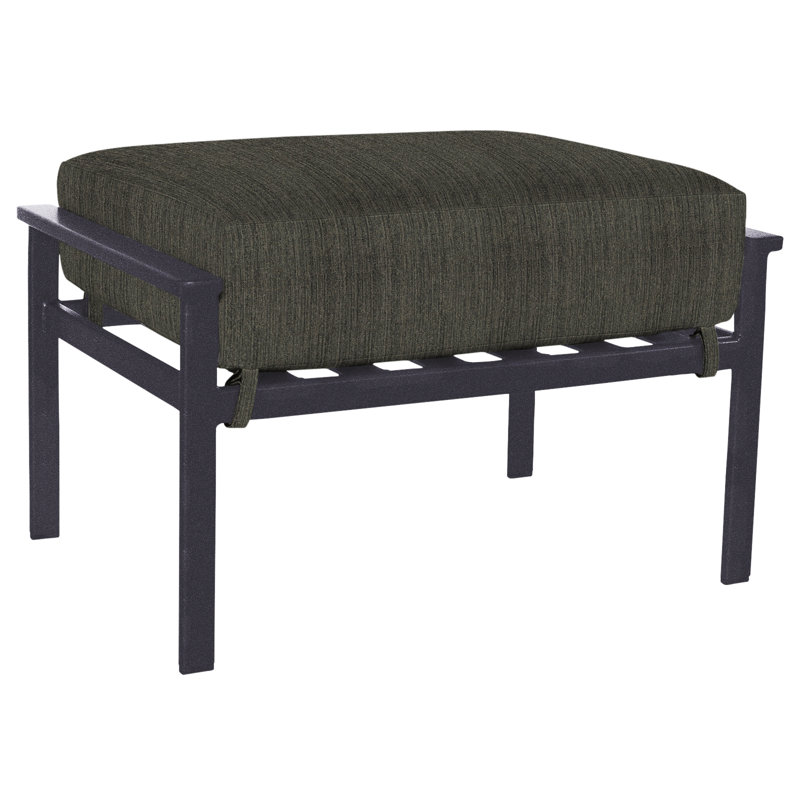 Marin Outdoor Ottoman, Alcazar Redwood, Graphite