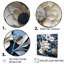 Aquarelle de fleurs saisonnières bleues et blanches IV - Fleurs, décoration murale-715947957-715947955