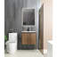 Meuble-lavabo mural de 24 po avec rangement flottant et porte-serviettes noir, base solide, charnières à fermeture en douceur, lavabo en céramique à un trou, design contemporain, grand