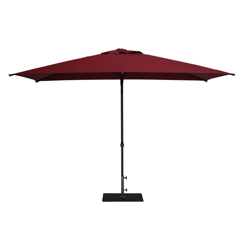 Aolaith 300cm X 200cm Rectangular Market Parasol, Dark Red