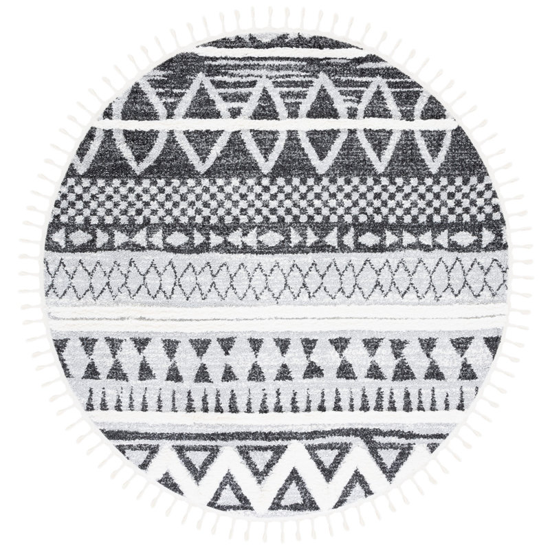 Wiens Tassel Shag Performance Southwestern Rug, Round 6'7"