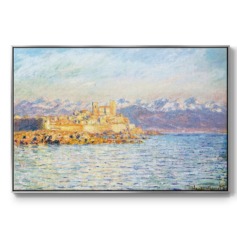 La baie d'Antibes, 1888, reproduction d'art sur toile, H 17 po x l 25 po x P 2 po, Argenté