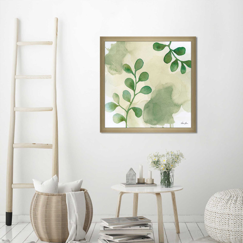 Woodland Walk II (Square) par Laura Horn, reproduction, H 31,5 po x l 31,5 po x P 1 po, Encadrement champagne