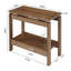 Table d'appoint en bois massif, petite table de chevet à 2 niveaux-434273749