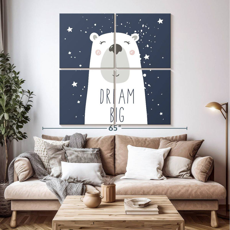 Ashelle Dream Big Bear, typographie, H 50 po x l 50 po
