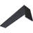 2 1/2"W x 14"D x 4"H Hidden Support Steel Heavy Duty Bracket w/ Back Plate, Powder Coated Black-663896525