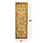 Wooden Handmade Intricately Carved Arabesque Scroll Gold Wall Decor with Cream Backing