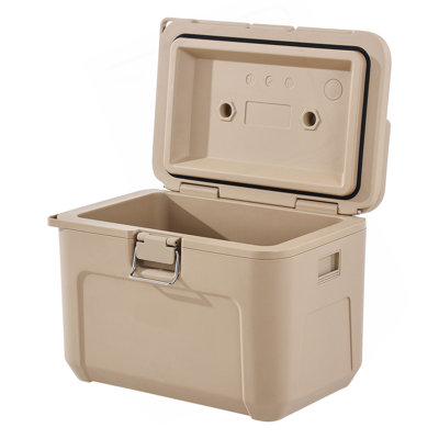 Portable Cooler 16.5 QT Insulated Hard Cooler 23 Can Capacity With Cup Holder