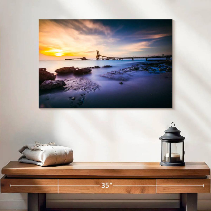 Plage de coucher de soleil Gillard Kralendijk, H 16 po x l 24 po