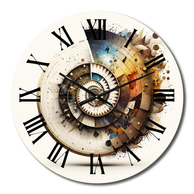 Horloge murale spirale abstraite