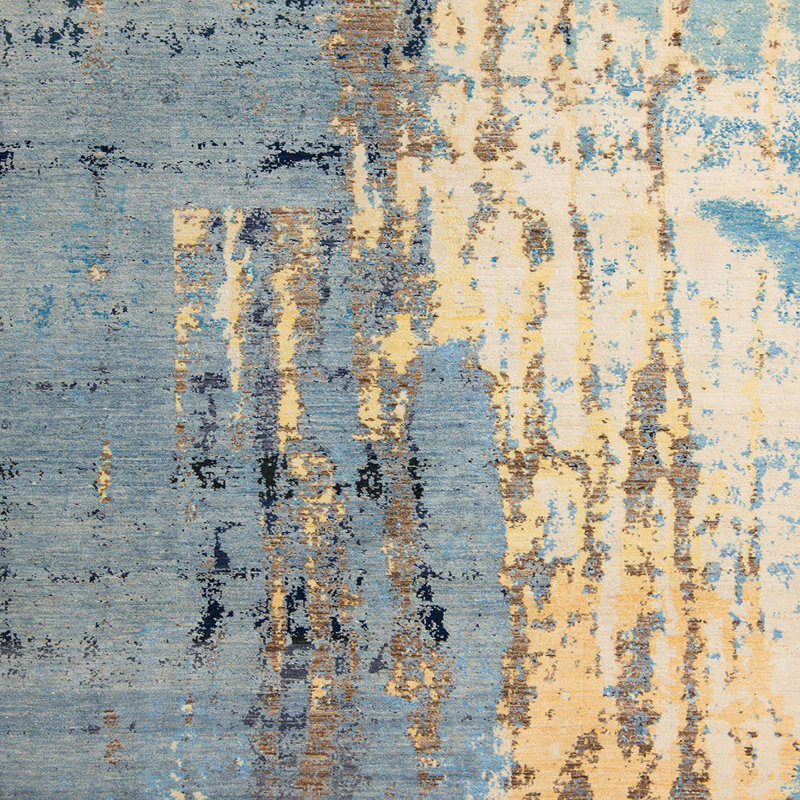 Abstract Indoor Rug, Square 6'