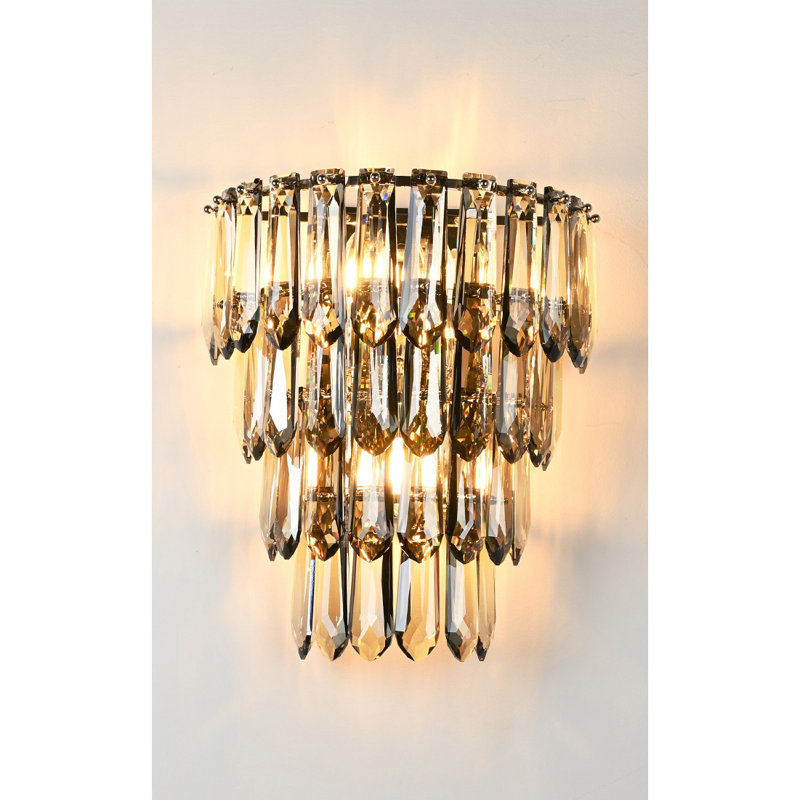 Tiered Crystal Wall Sconce