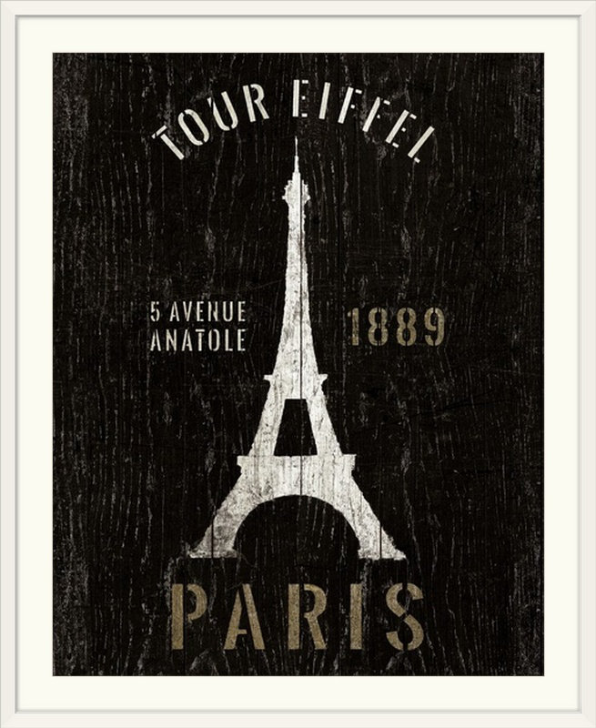 «Refurbished Eiffel Tower», impression, Cadre blanc, H 23 po x l 20 po x P 1 po