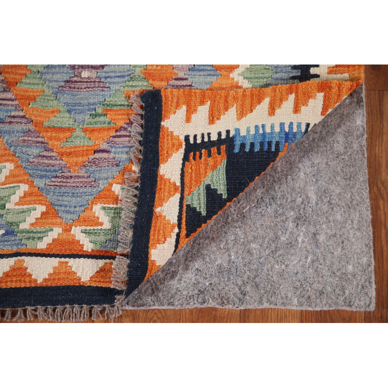 Geometric Kilim Oriental Wool Rug 3x4