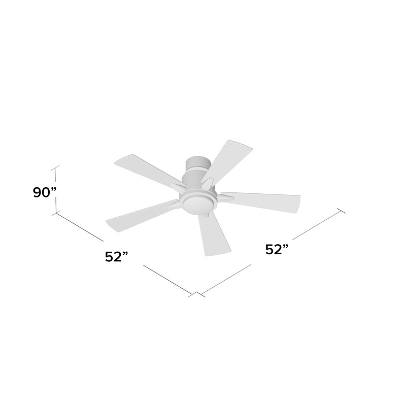 Lucian 52'' Ceiling Fan, Polished Nickel, Satin Black
