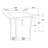 Rectangular 52-Inch Extension Dining Table, Cappuccino