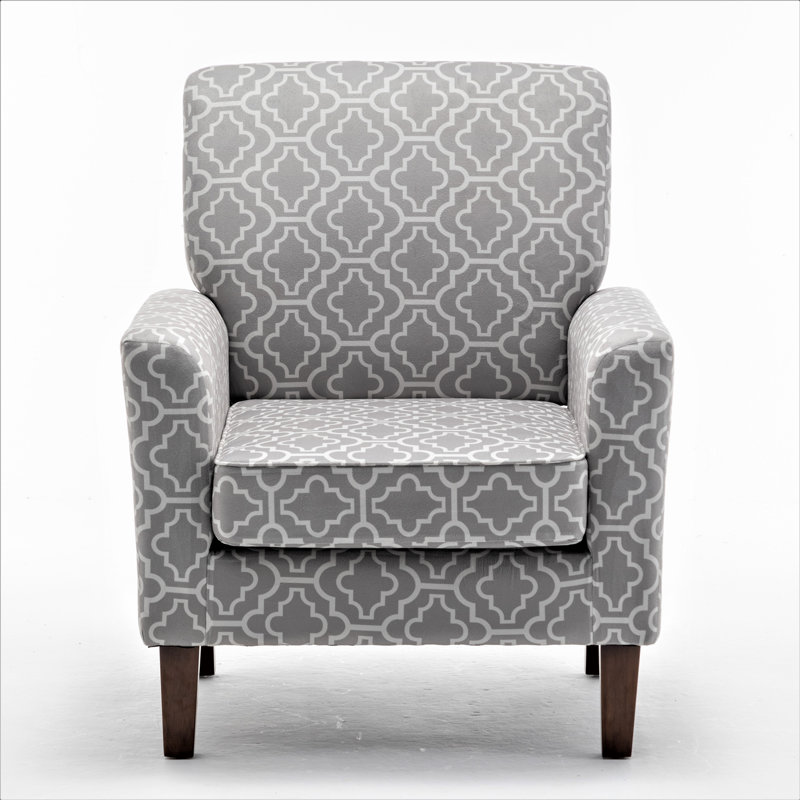 Patterned Polyester Blend Armchair
