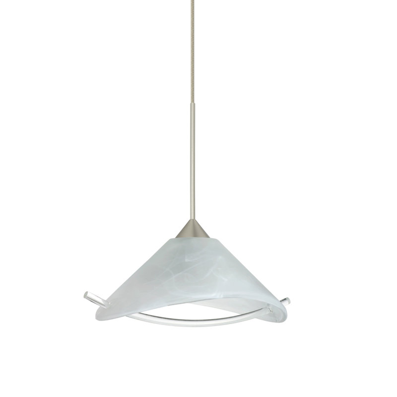 Grainger 1 - Light Single Pendant, Satin Nickel, Halogen