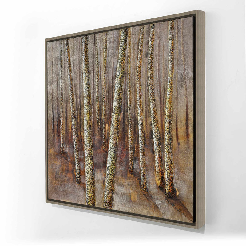 Toile encadrée pour chambre «Forest Trees Brown» | Décoration intérieure